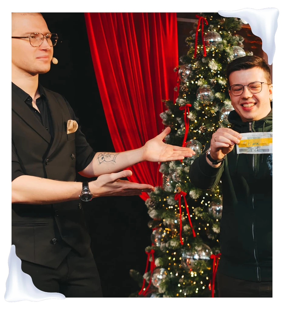 iluzjonista na mikołajki pokaz