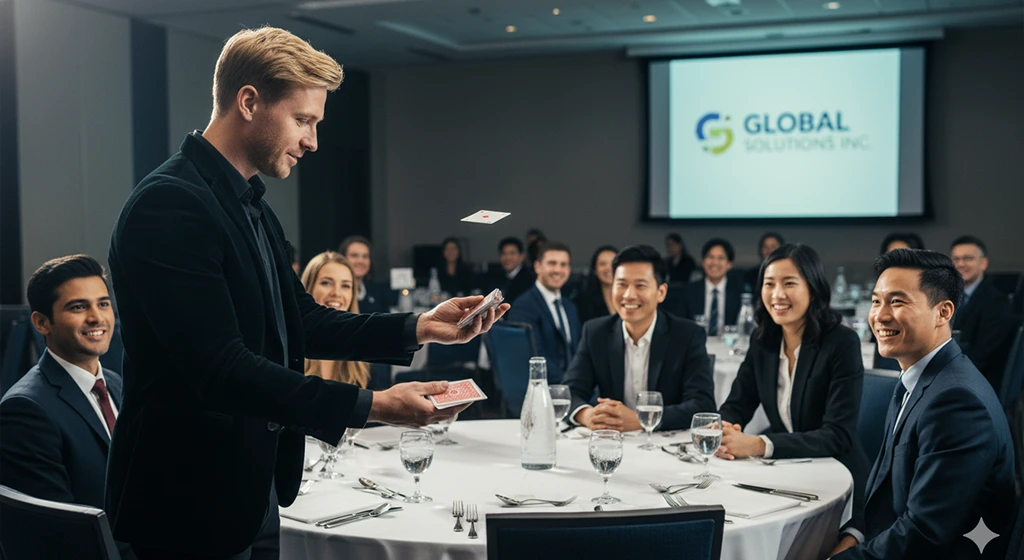 pokaz iluzji jako integracja zespołu firmowego